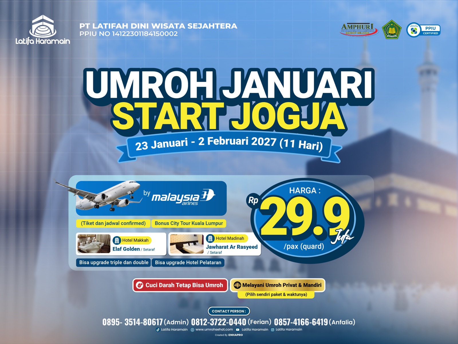 Umroh Januari 2027 — Start Jogja
